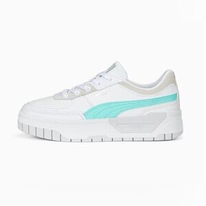 Puma Cali Dream Platform White Grey Mint Leather Sneakers - NWT
